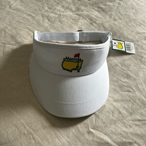 White Golf Visor with Embroidered Logo
